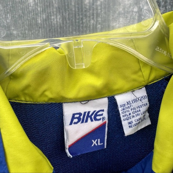 BIKE Highlighter Windbreaker Athletic Jacket 1/4 Zip Activewear Pullover size XL - Picture 9 of 10